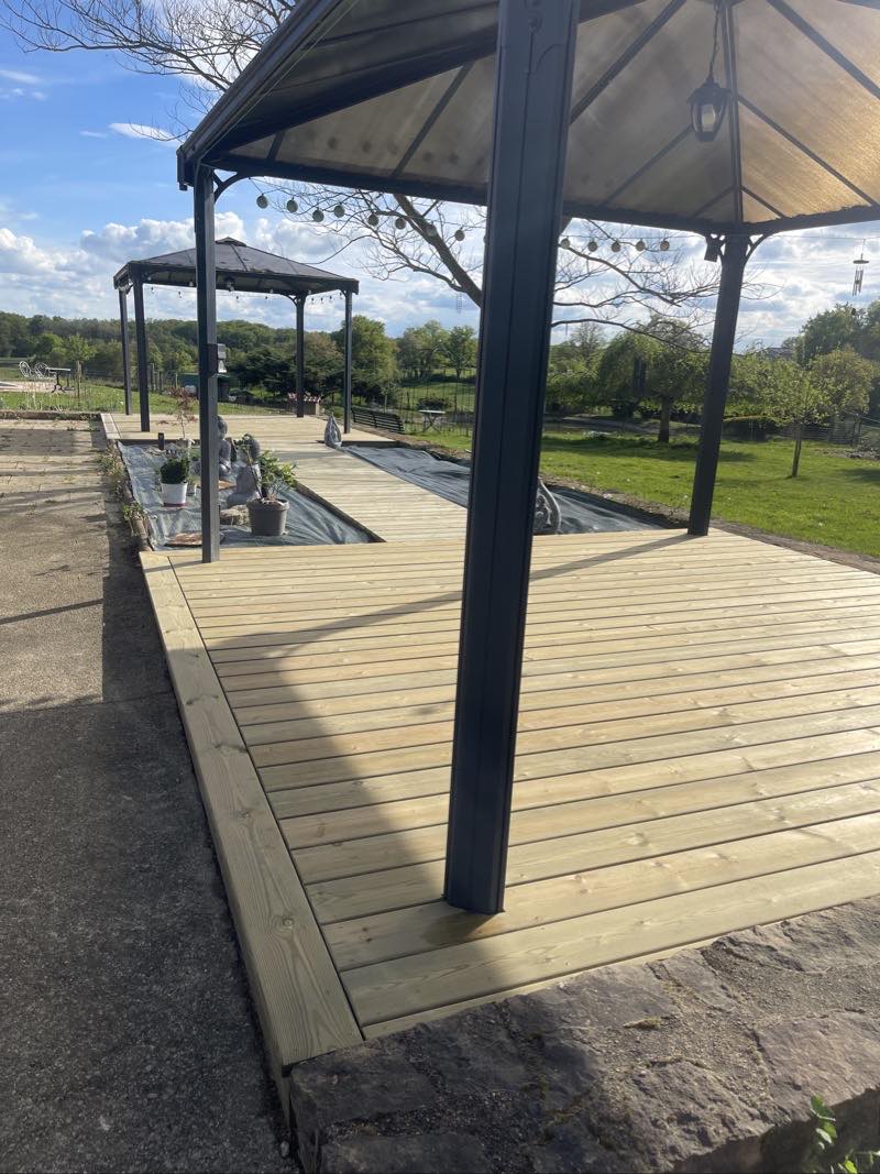 Terrasse en bois Pin traité autoclave CL4 Louhans 71
